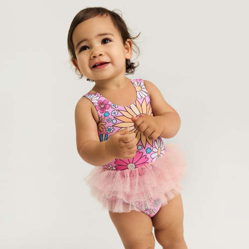 Presley Pink Tulle Swimsuit