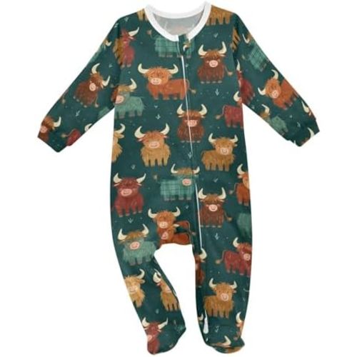 Dussdil Baby One-Piece Footies Newborn Rompers Pajamas Cotton Footed Pjs for House Sleep Play Infant Boys Girls