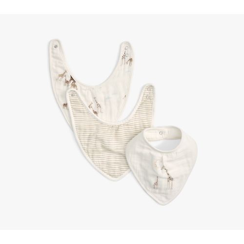 Goldie Giraffe Organic Muslin Bibs