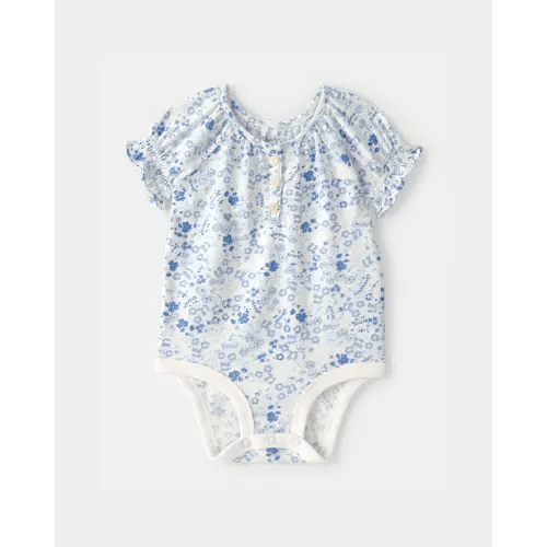Baby Girl Floral Bodysuit - Blue - OshKosh B'gosh | Carter's