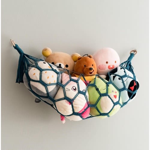 Toy Hammock Macrame, Toy Organization, Stuffed Animals, Kids Hammock, Boho Wall Hanging, Squishmallow Holder, Nursery Decor I25