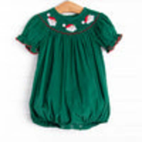 St. Nicholas Smocked Bubble, Green – Stitchy Fish