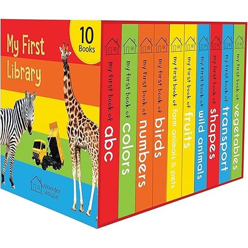 My First Library: Boxset of 10 Board Books for Kids