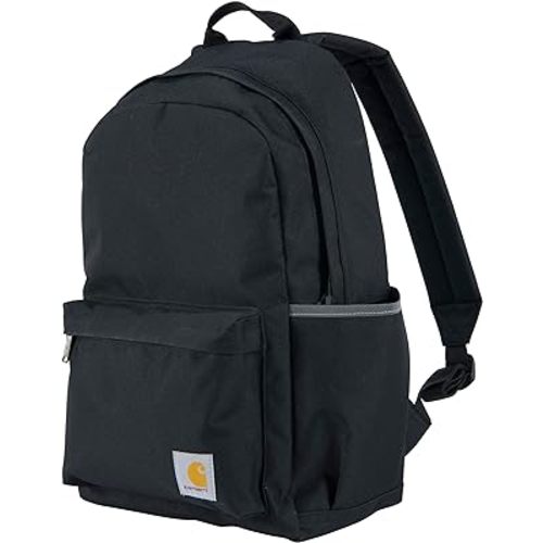 Carhartt 21L Classic Laptop Backpack, Water-Resistant Pack W/ 15" Laptop Sleeve and Organizational Compartments, Black