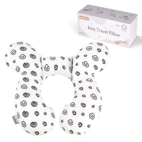 KAKIBLIN Baby Neck Pillow, Upgraded Baby Support Pillow for Head and Neck, Babies Head Pillow for Car Seat, Pushchair,Travel(Yellow Fox)