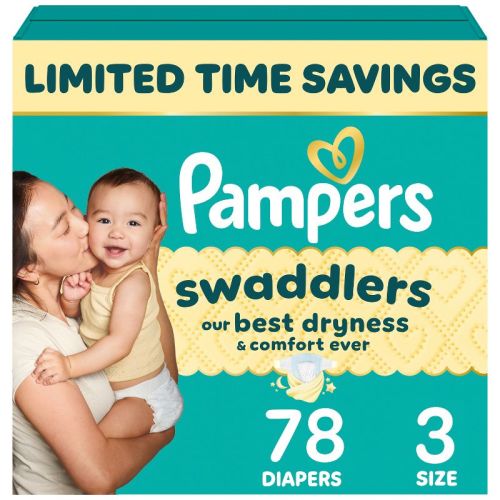 Pampers Swaddlers Sensitive Disposable Diapers - Size 3 - 78ct
