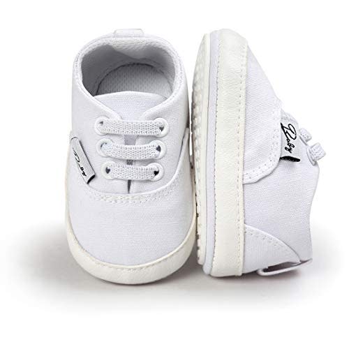 Morbido Infant Baby Boys Girls Canvas Sneaker Toddler Slip On Anti Skid Newborn First Walkers Candy Shoes for 0-18 Months