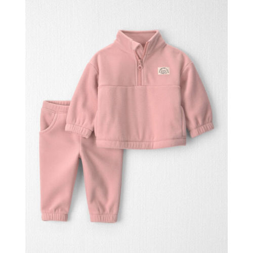 Baby Girl 2-Piece Recycled Microfleece Top & Pant Set - Little Planet | Carter's