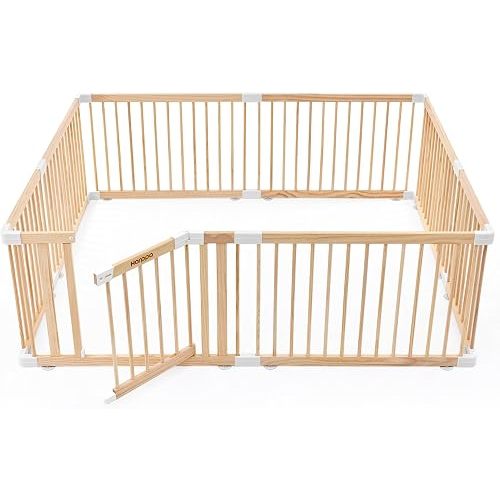 HARPPA Grovi Wooden Playpen, Play Yard, Playpen for Babies and Toddlers