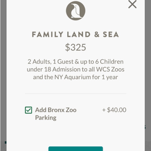 Land and sea Membership- zoos, aquarium, and parking