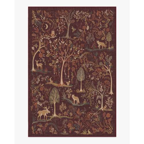 Wilder Burgundy Multicolor Rug | Ruggable