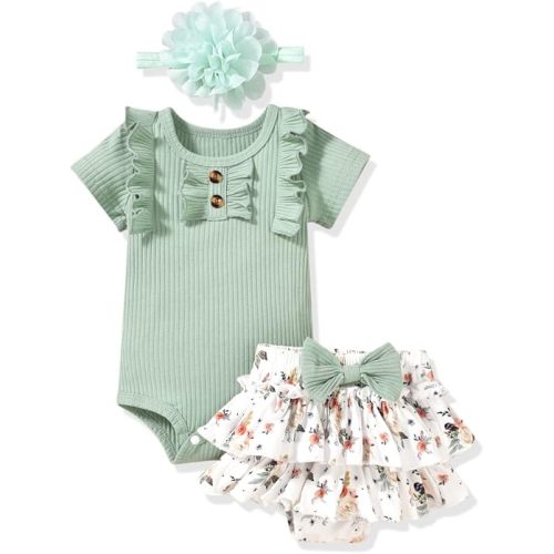 Aalizzwell Newborn Infant Baby Girls Summer Outfit