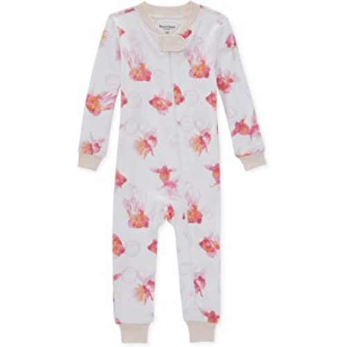 Baby Girls' Sleep and Play Pajamas, 100% Organic Cotton One-Piece Romper Jumpsuit Zip Front Pjs
