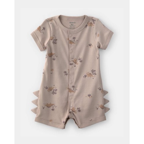 Baby Boy Dinosaur Short-Sleeve Romper - Brown | Carter's