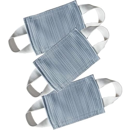 Baby Proof Door Silencer & Cloth Latch Cover, Quiet Close Anti-Slam Pads to Prevent Slamming and Accidental Locking, for Nursery and Toddler Safety (3, Grayish Blue, 4.1 * 3.1 inches)