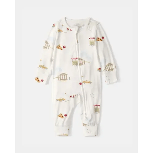 Carter's 2-Way Zip PurelySoft™ Sleep & Play Pajama - Cream | Carter's