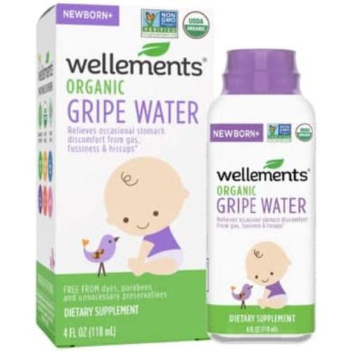 Wellements Organic Gripe Water Gas Colic Hiccup Relief 4 Fl Oz Newborn+
