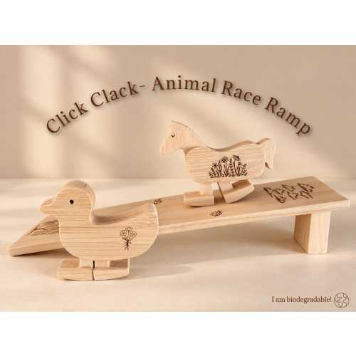 Animal Walking Toy, Montessori Toys, STEM Toy, Self Propelled Ramp Race Set, Eco-Movement Toy, Click a Clack Toy, Walking Toys for Children