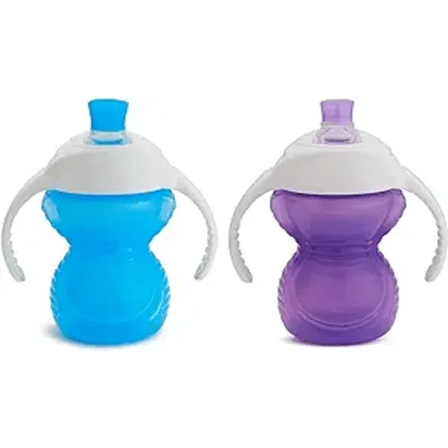 Munchkin® Click Lock™ Bite Proof Trainer Cup, 7 Ounce, 2 Pack, Blue/Purple - 2 Count (Pack of 1)