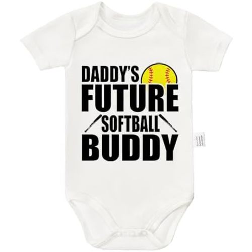 Daddy's Future Soccer Buddy Bodysuit, Gender Neutral Baby Clothes, Funny Infant Fashion Short Sleeve Sports Suit
