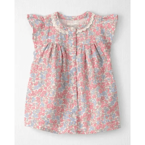 Baby Girl Organic Cotton Gauze Dress in Spring Floral Print - Little Planet | Carter's