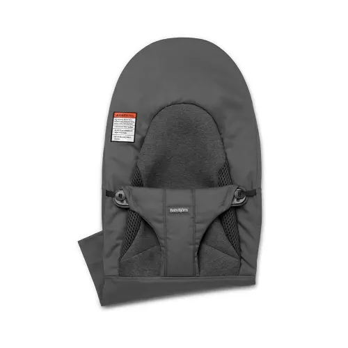 BabyBjörn Fabric Seat for Bouncer, Dark Gray, Woven/Jersey, Tri-Fabric | Spare Bouncer Seat Cover, Machine Washable, Oeko-TEX Certified