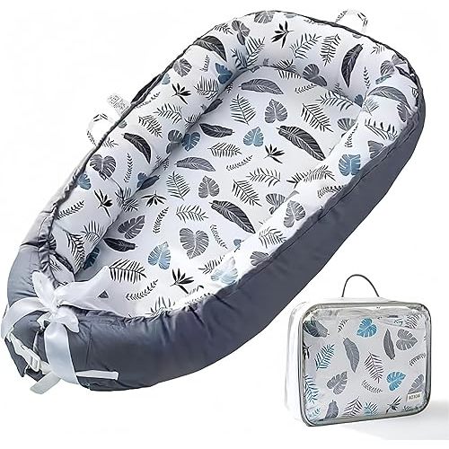 Baby Lounger Cover for Newborn 0-24 Months Soft Baby Nest Cover Co Sleeping Organic Breathable Snuggle Nest Me Lounger Pillow for Infants