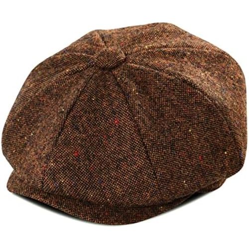 Boys Vintage Newsboy Cap Tweed Flat Beret Cabbie Hat for Kids Toddler Pageboy