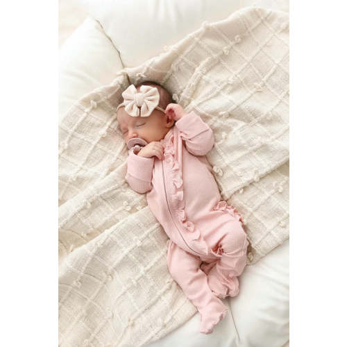 All Bamboo Waffle Zipper Footies