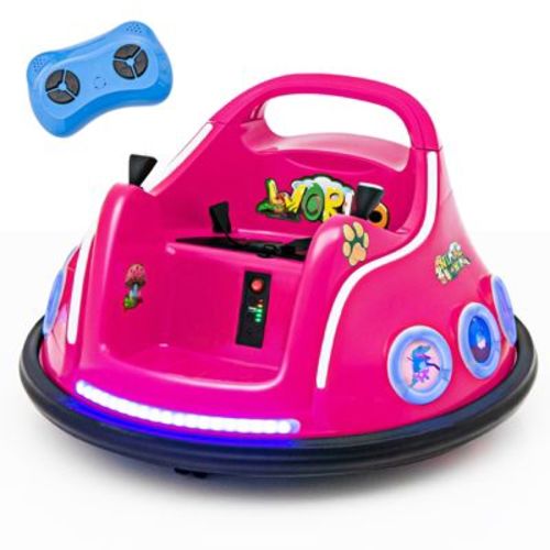 Costway 12V Kids Ride on Bumper Car Remote Control w/ Flashing LED Light & Music