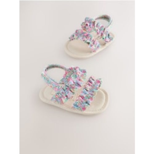 Buy Pink Floral Baby Ruffle Sandals (0-24mths) from Next USA