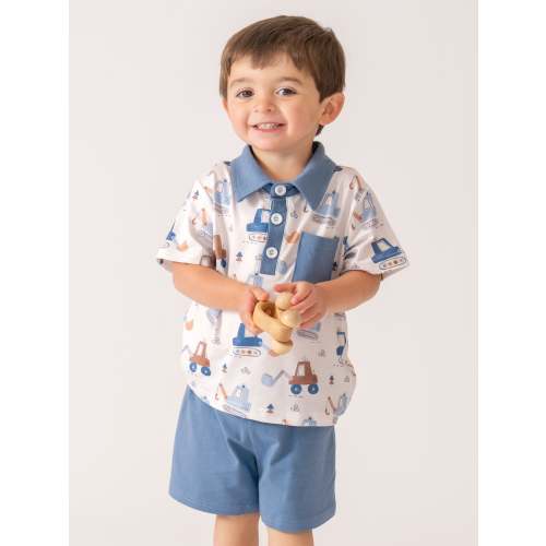Busy Excavators Polo Outfit