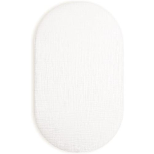 Bassinet Sheet for Baby Boy and Girl, Universal Fit for Rectangle, Oval, Hourglass Bassinet Mattress, Moses Basket Sheets (White)