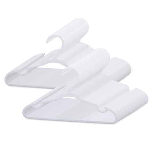 100 Pack White Baby Hangers 11.42 Inch & 12.91 Inch Each 50 Pack - Kids Non-Slip Clothes Hangers for Infant & Child, Durable Plastic Children's Hangers for Closet, Pants, Coats, Skirts