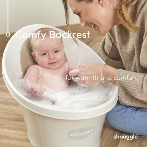Shnuggle Baby Bath – Newborn Support Bathtub with Bum Bump & Foam Backrest – Shnuggle USA