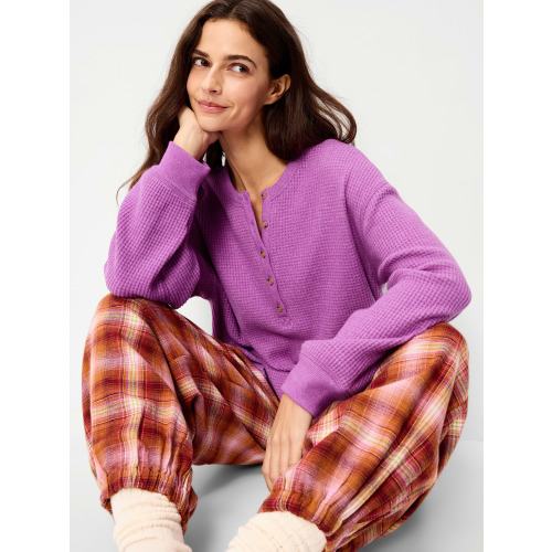 Long-Sleeve Crew-Neck Henley T-Shirt