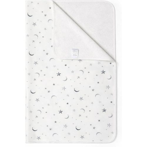 Baby Waterproof Bed Pad Washable Mattress Pad Reusable Underpads Bed Wetting Incontinence Cover for Baby Toddler Children and Adults-White Star