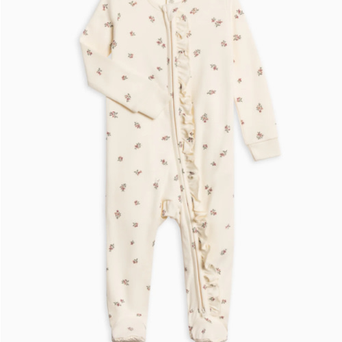 Neve Ruffle Zipper Footie