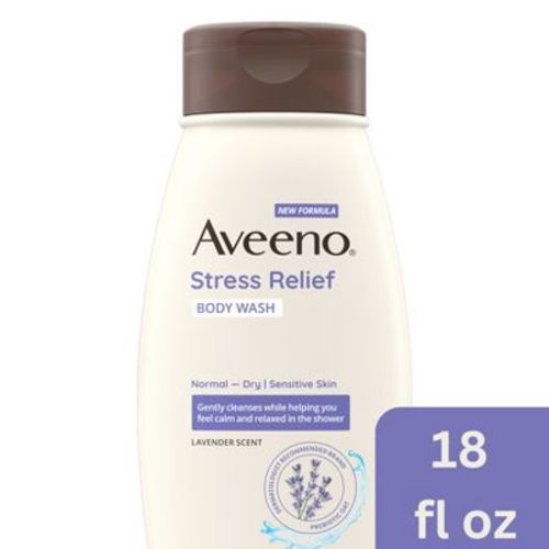 Aveeno Stress Relief Body Wash - Lavender - Fresh Scent - 18 fl oz