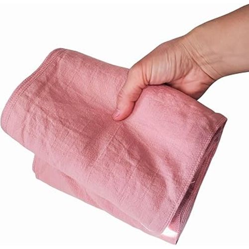 Bengkung Belly Binding Wrap, Organic Cotton Postpartum Belly Band, Hip and Waist Support (Misty Rose)