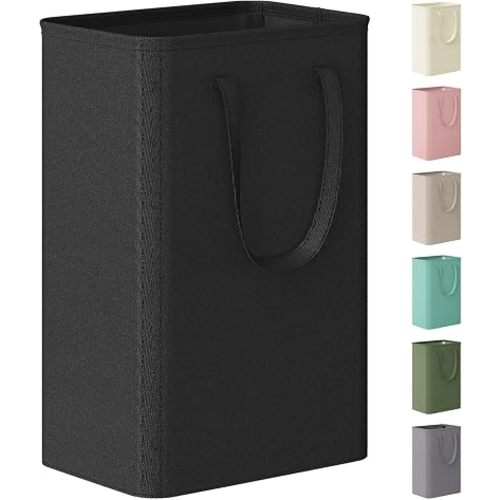 Lifewit Slim Collapsible Laundry Basket with Handles, 50L, Black