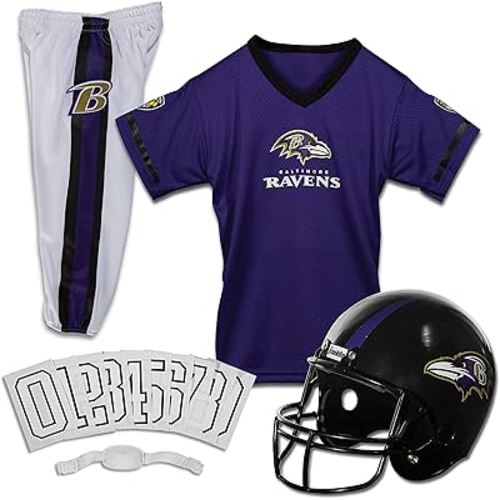 Franklin Sports NFL Youth Football Uniform Set for Boys & Girls - Includes Helmet, Jersey & Pants with Chinstrap + Numbers