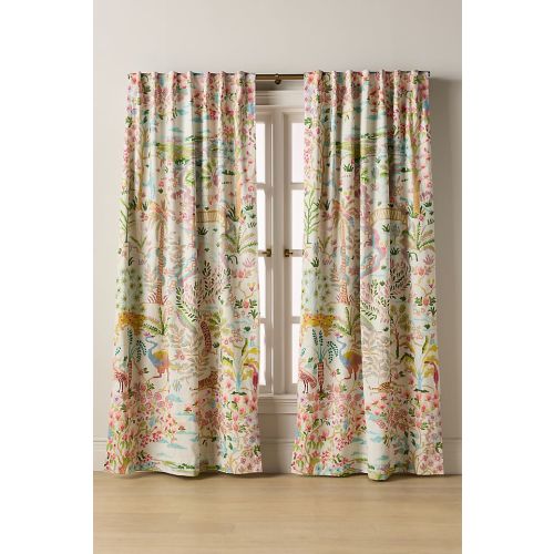 Organic Cotton Tales Menagerie Printed Blackout Curtain