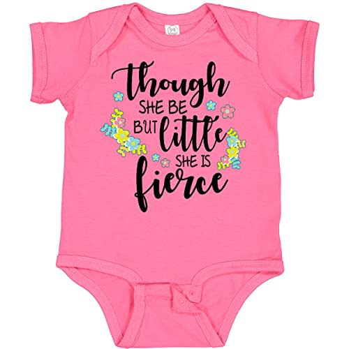 inktastic Though She Be But Little She Is Fierce Shakespeare Baby Bodysuit