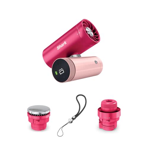 Shark ChillPill 3-in-1 Fan, Mist and Cooling Plate, Dragon Fruit, FA022PK | 3-in-1 Cooling System, Handheld or Wearable, Drops Skin Temp up to 16°, Indoor + Outdoor Dry-Touch Mist, 10 Speeds