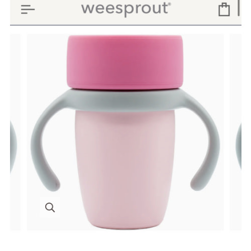 WeeSprout | Baby Training Cup | Silicone Sippy Cup for Weaning Off Bottle | 8 oz