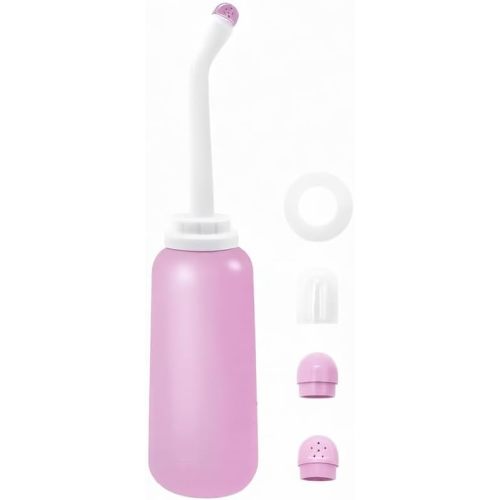 Peri Bottle for Postpartum Care 500ml – Portable Travel Bidet with Angled Nozzle & Soft Tip, Feminine Hygiene Wash Bottle, Perineal Recovery Essentials, Intimate Cleansing Spray 17oz.