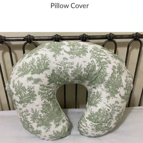 Green Toile Nursing Pillow Cover - Just Baby Designs new style cover