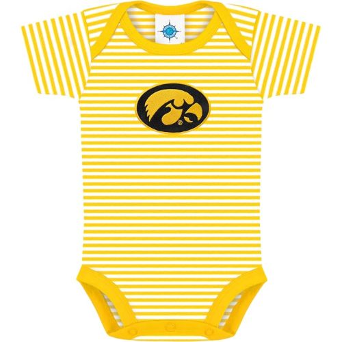 College Baby NCAA Infant Striped Bodysuit Short Sleeve - Unisex, (0-12 Mos)