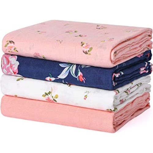 Momcozy Muslin Swaddle Blanket, 4 Pack